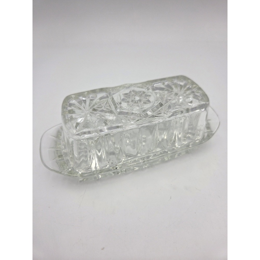 Vintage Anchor Hocking AMERICAN PRESCUT Star of David BUTTER DISH Classic